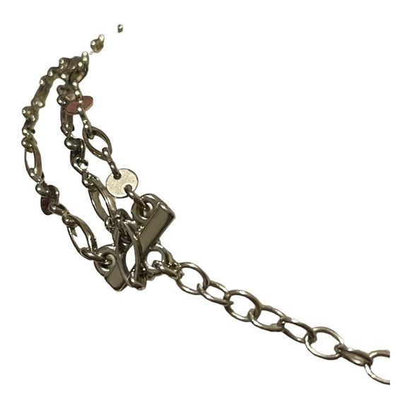 Baublebar three strand Silver Disc & Link Necklace. - Picture 6 of 12